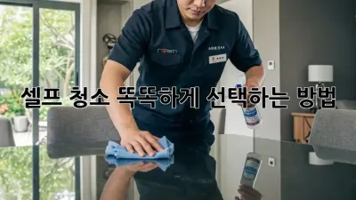 셀프 청소? 똑똑하게 선택하는 방법!